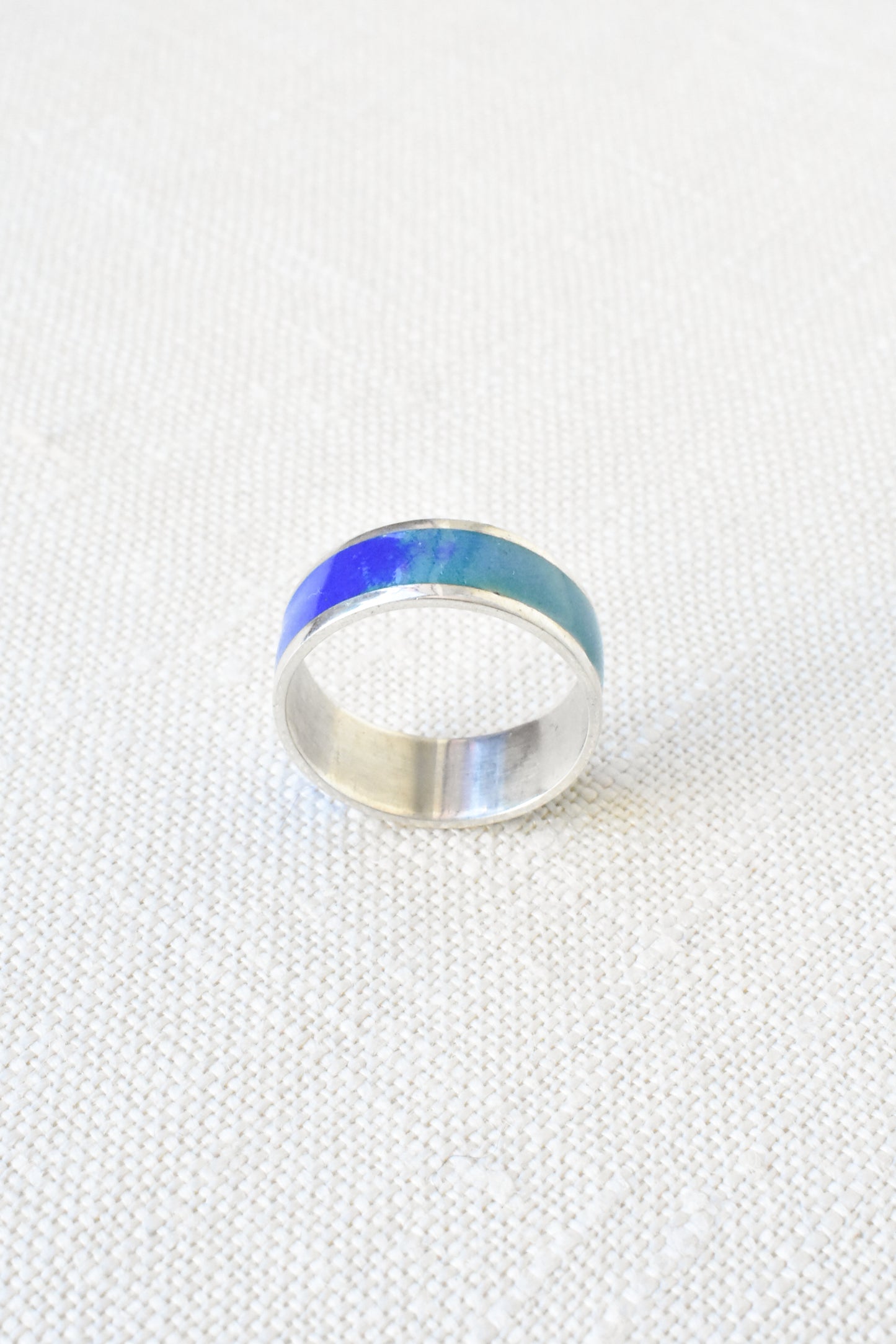 Bob Wyber sterling silver and enamel ring, NEW