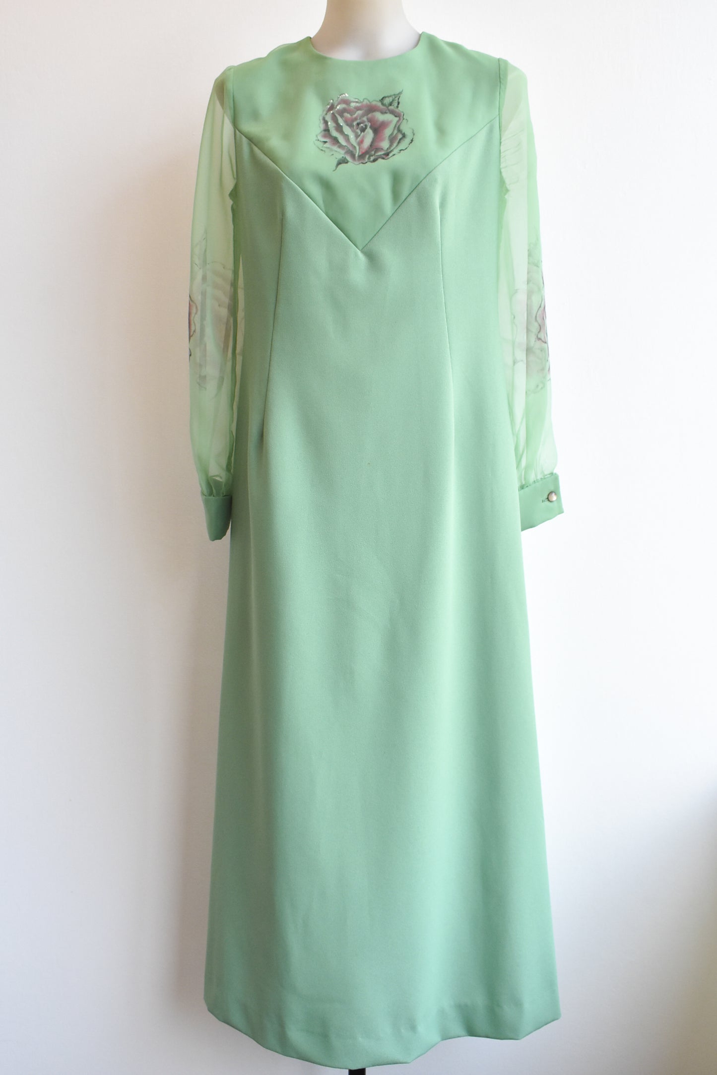 Vintage Gainsborough dress with painted roses