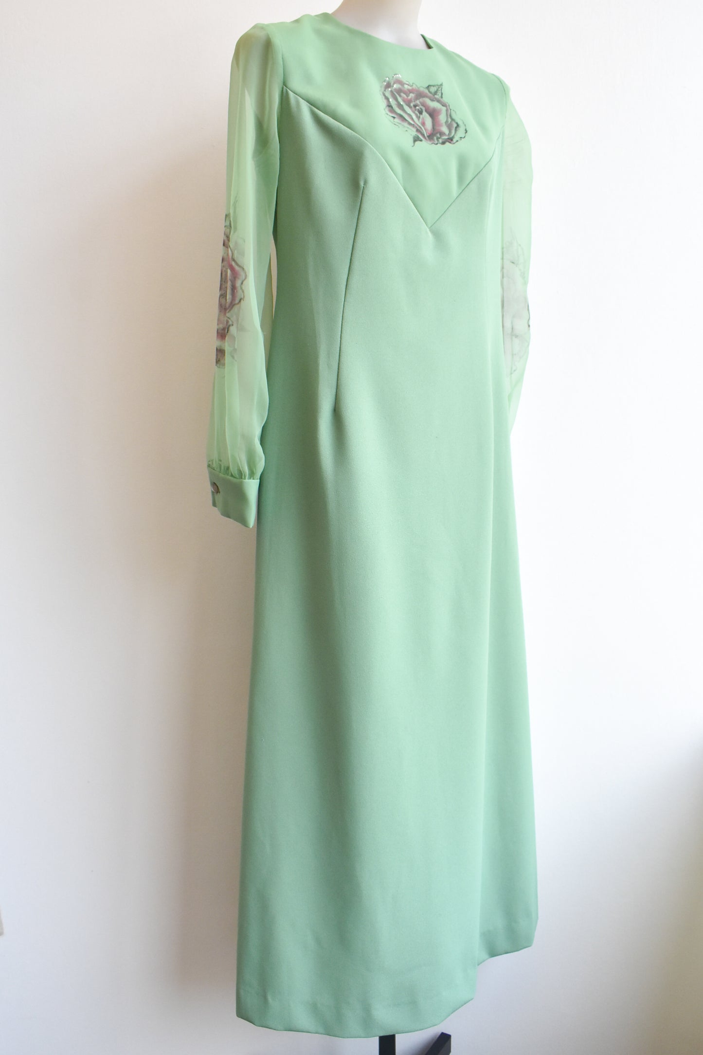 Vintage Gainsborough dress with painted roses