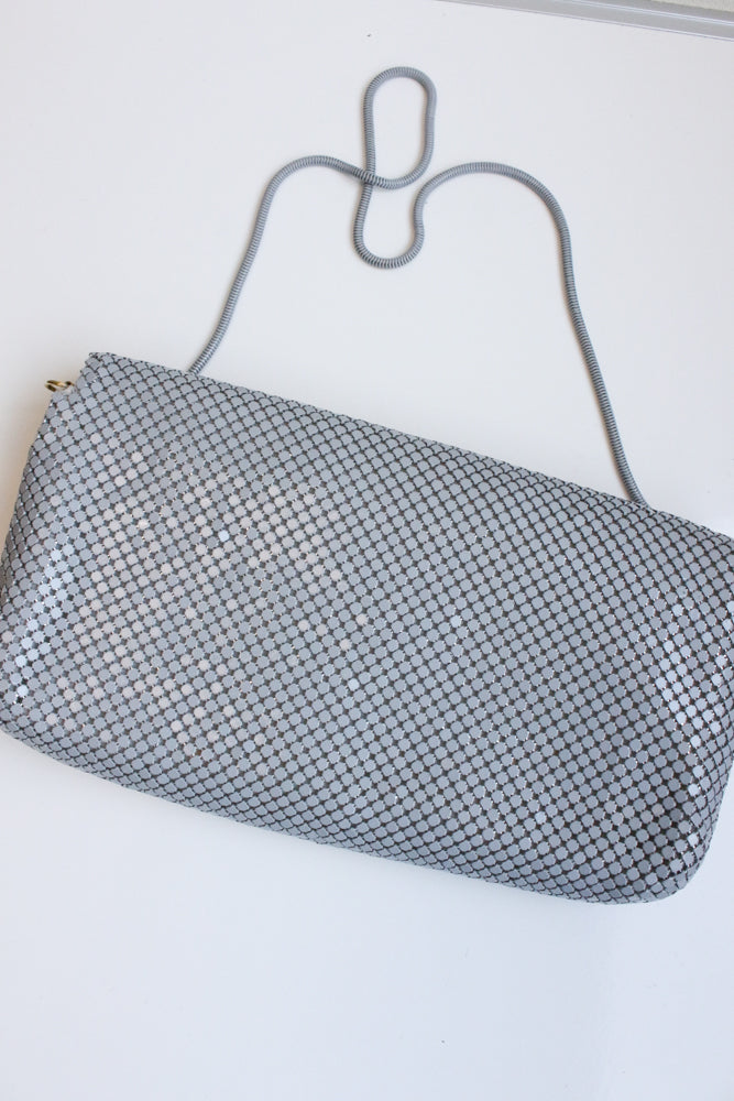 Grey sequined hand bag