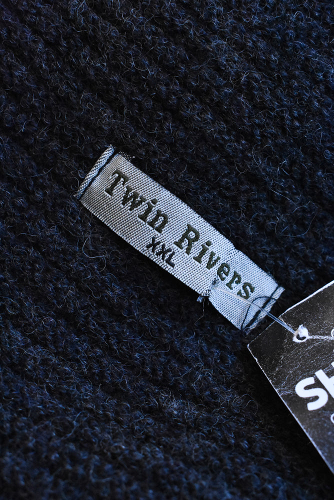 Twin Rivers black wool vest, XXL