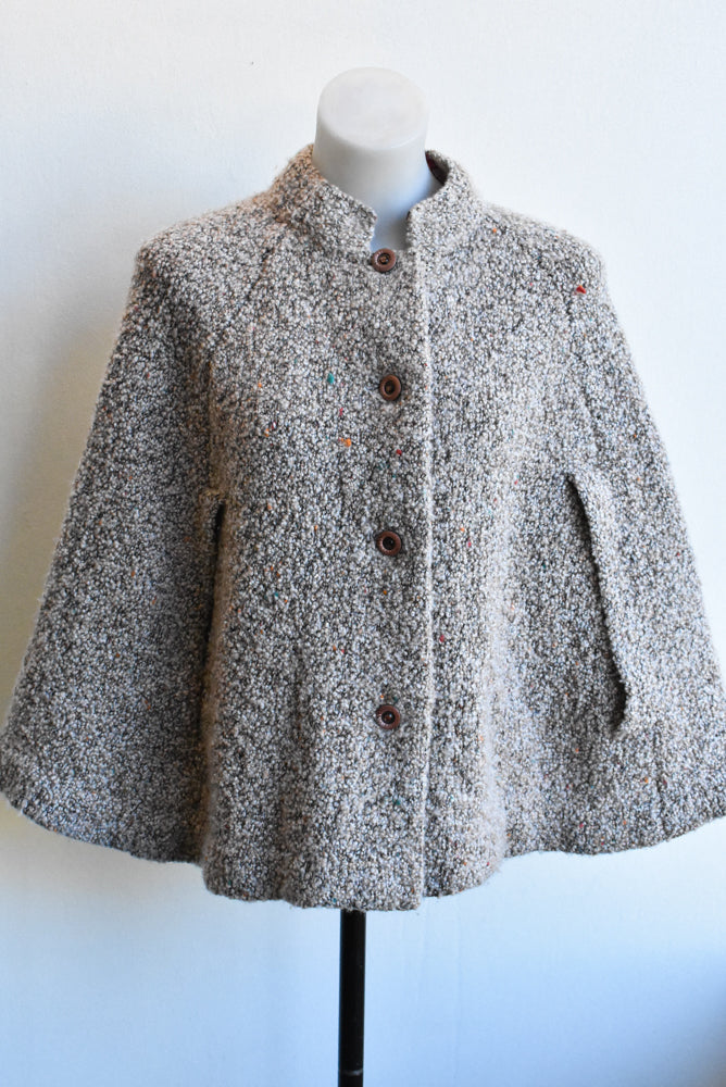 Retro brown woolly cape