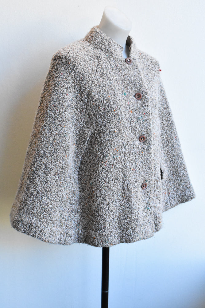 Retro brown woolly cape