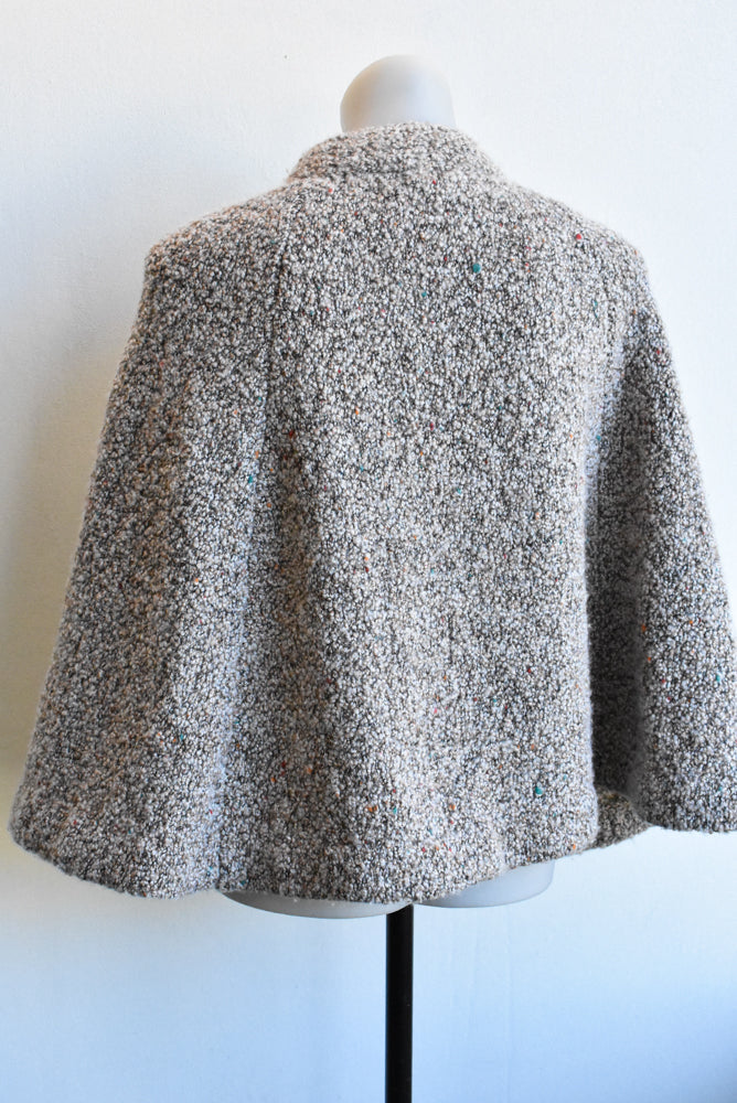 Retro brown woolly cape