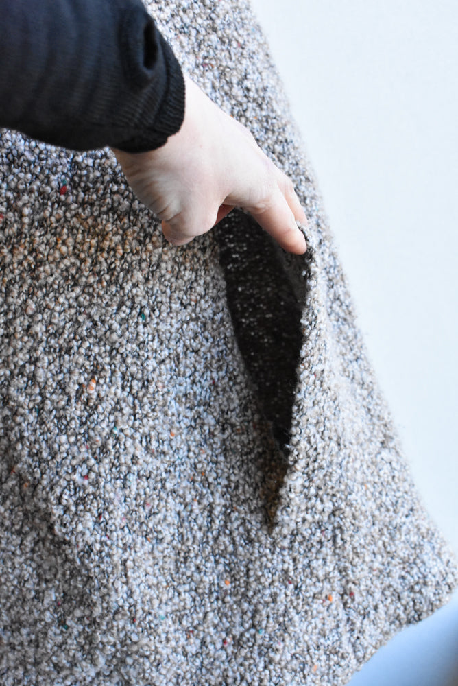Retro brown woolly cape