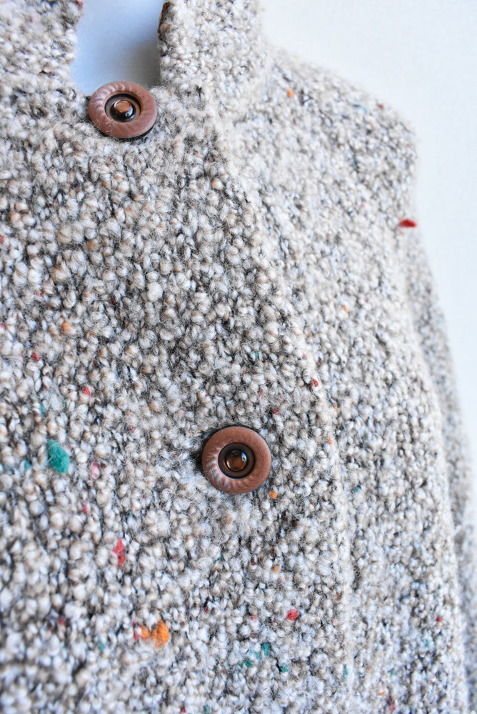 Retro brown woolly cape