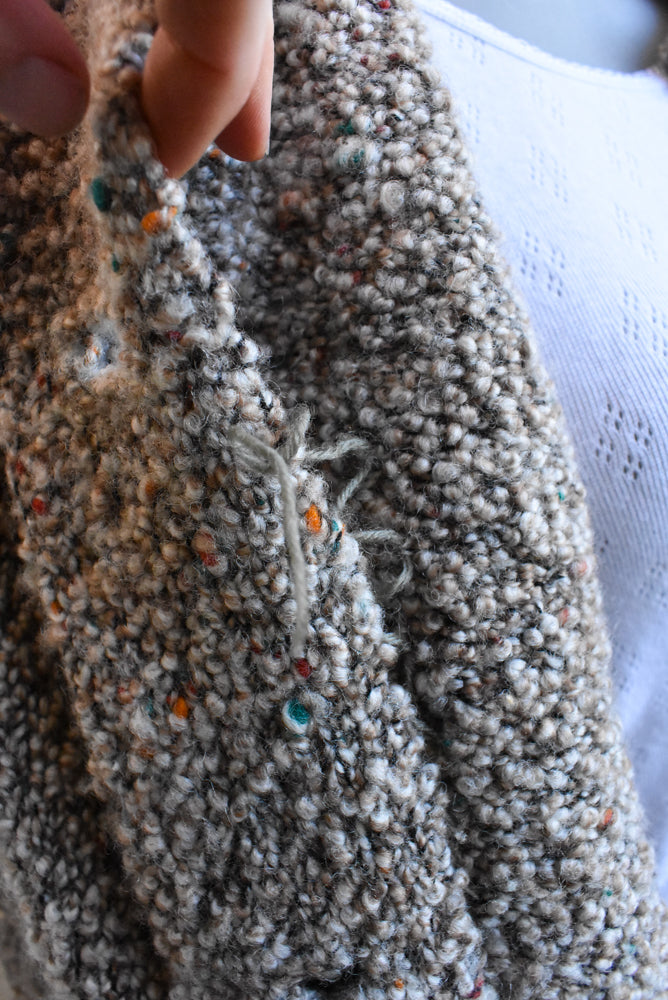 Retro brown woolly cape