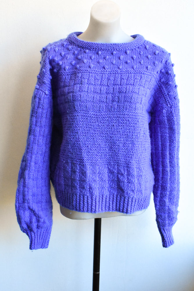 Purple embossed knit jumper