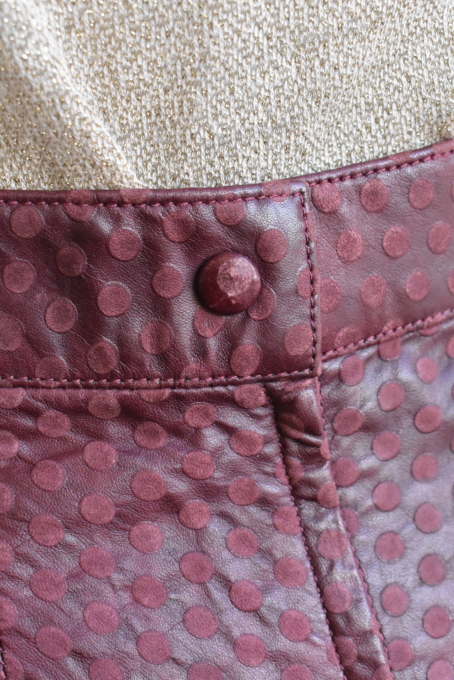 Brigid Brock vintage leather textured skirt