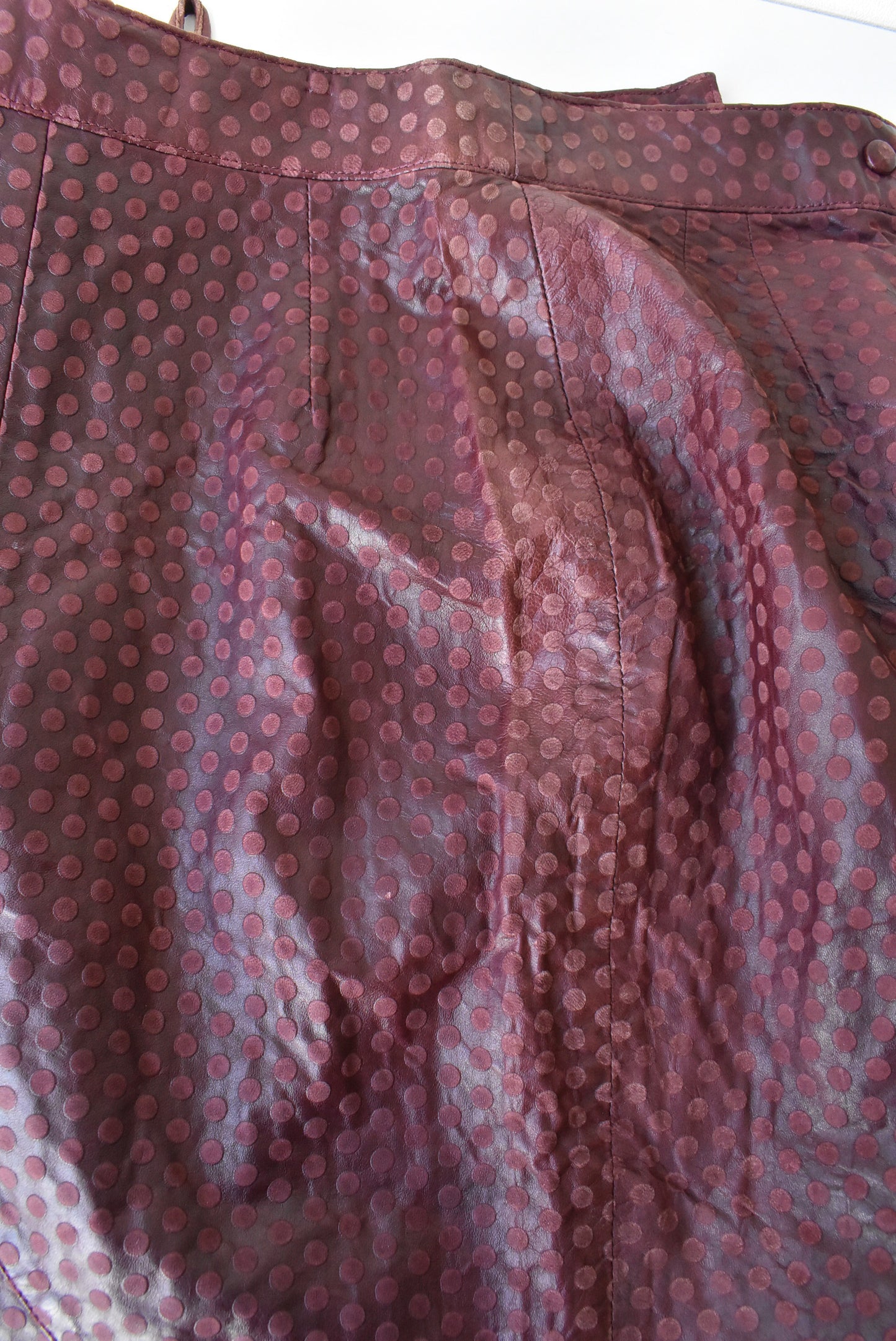 Brigid Brock vintage leather textured skirt
