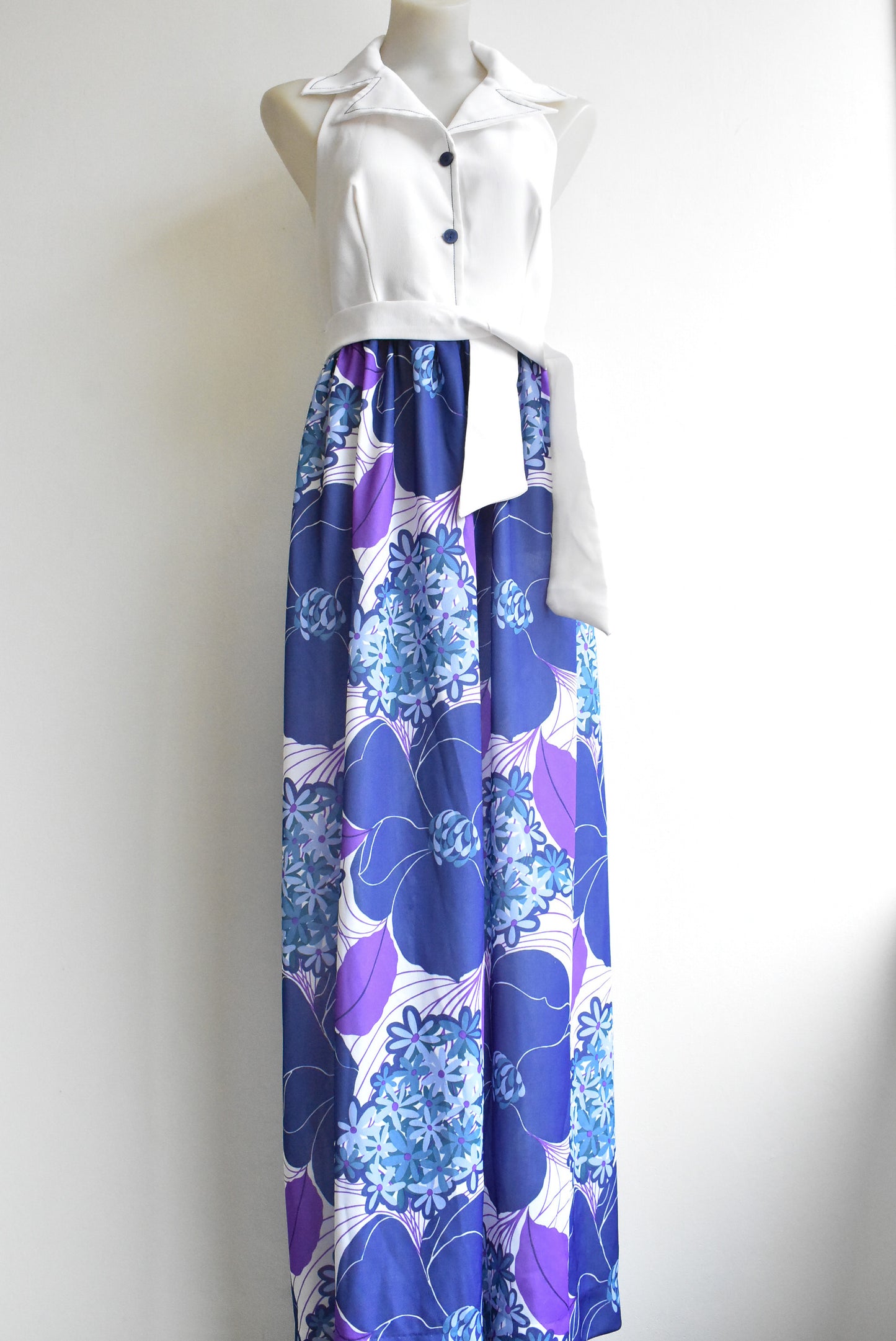 Krishna vintage halter neck maxi dress, M