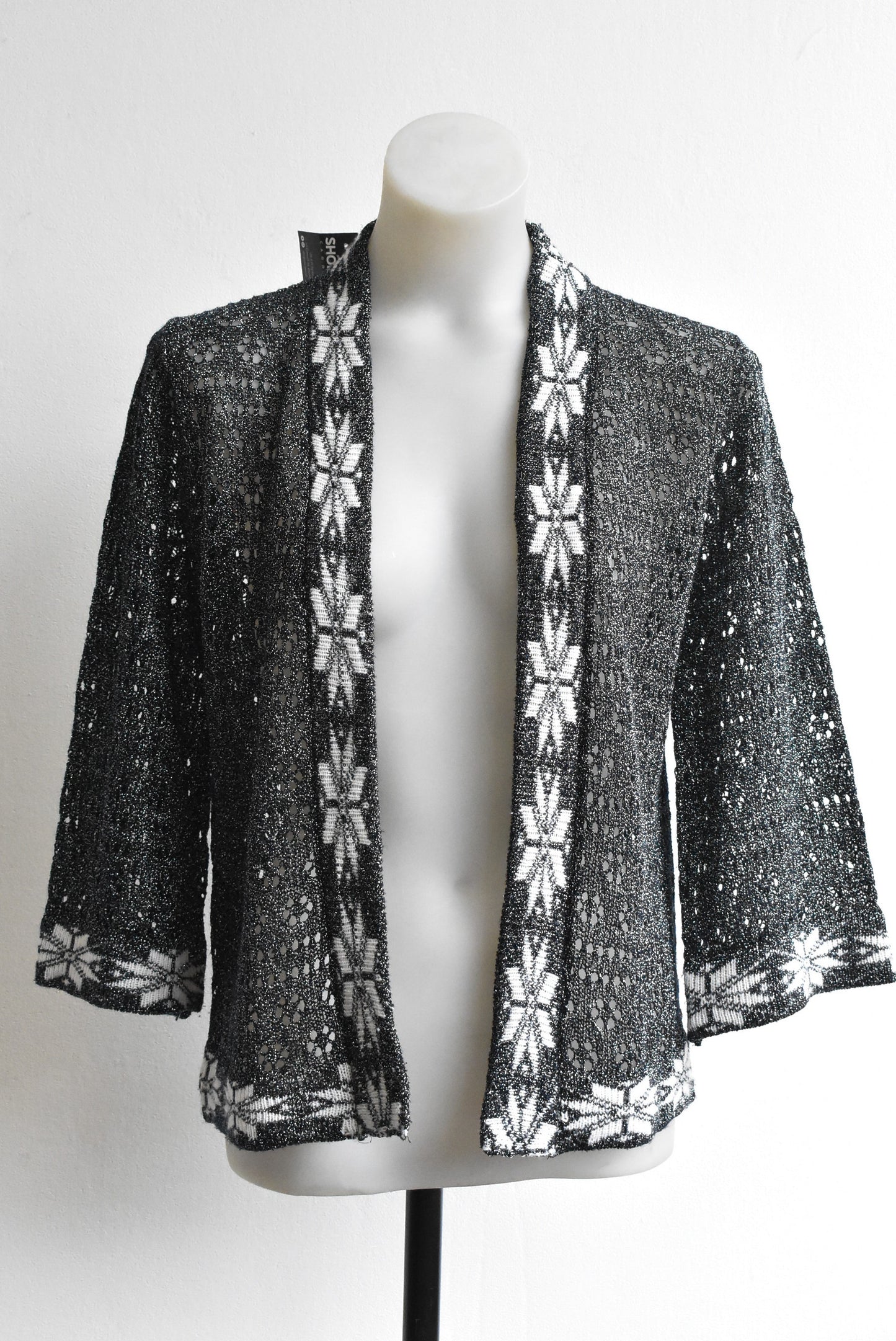 Lurex light jacket with bell sleeves, S