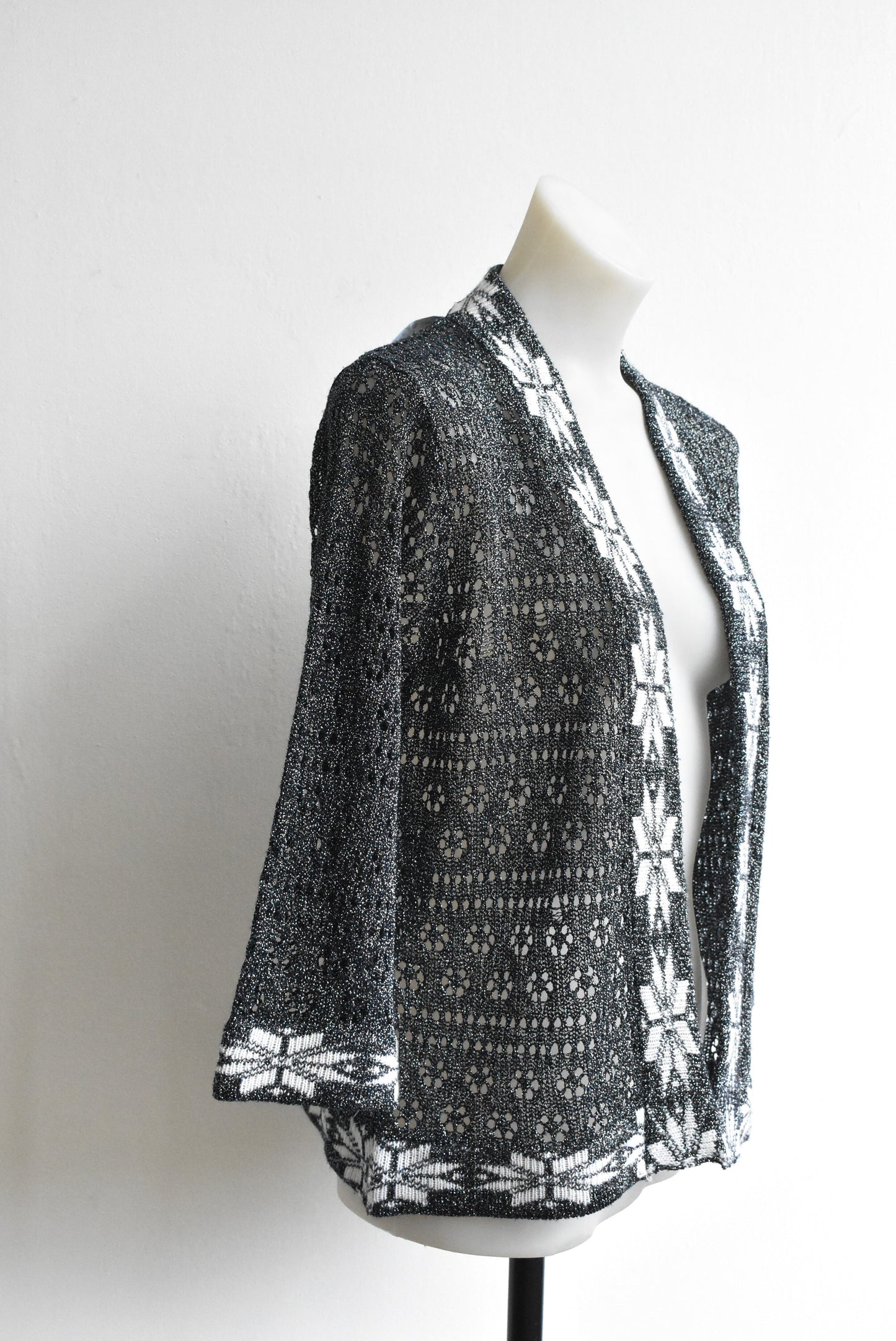 Lurex light jacket with bell sleeves, S