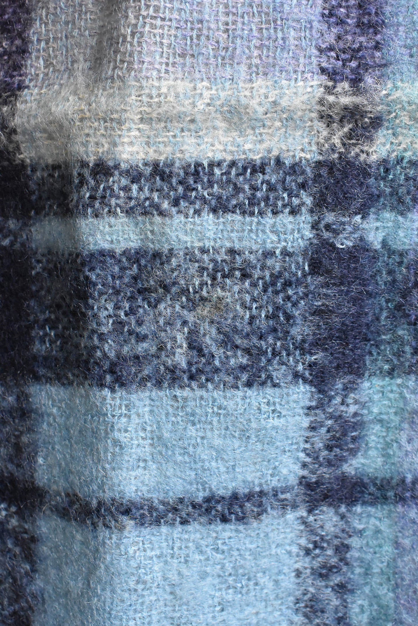 Glentana mohair & wool tartan throw