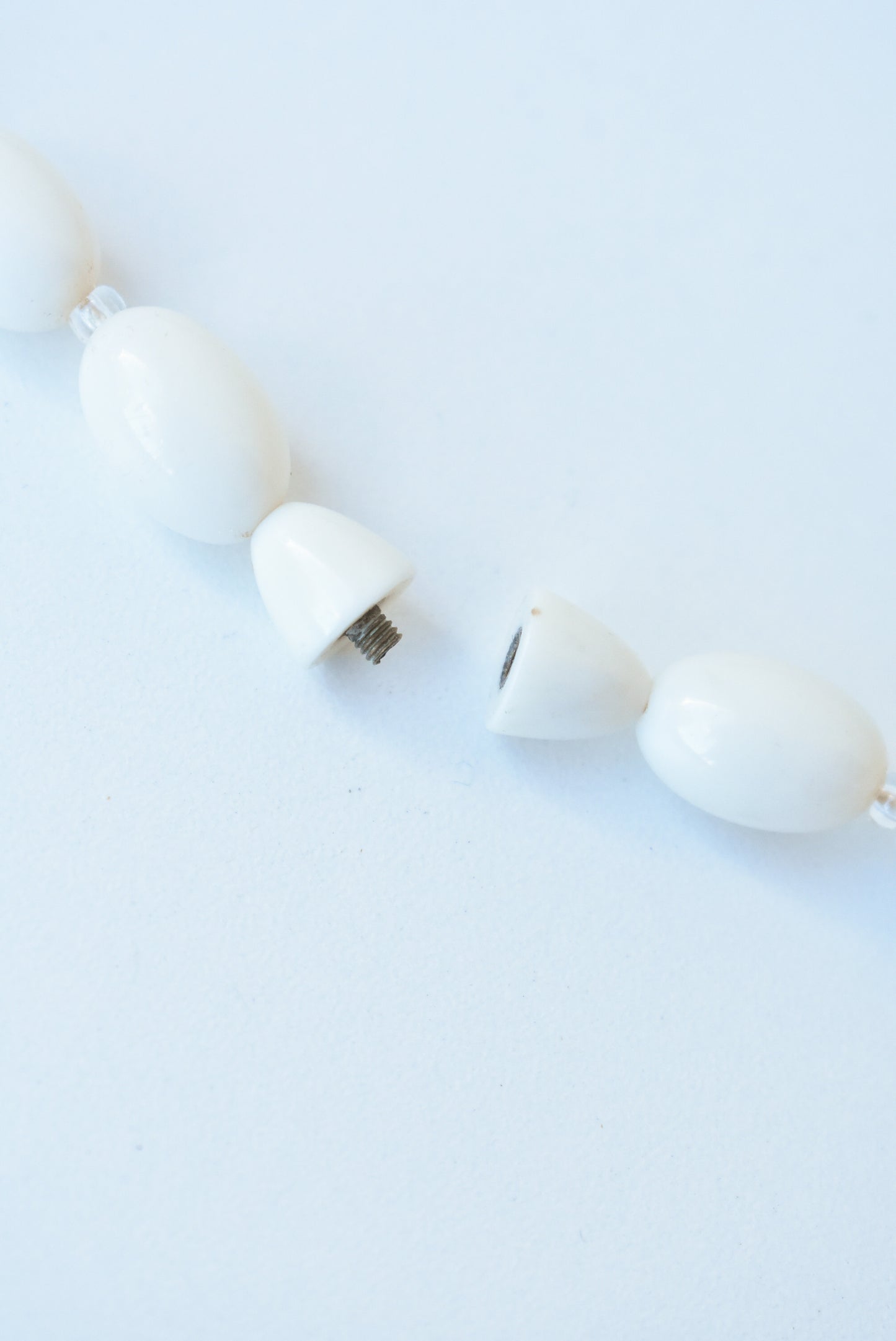 Vintage plastic ovoid beads