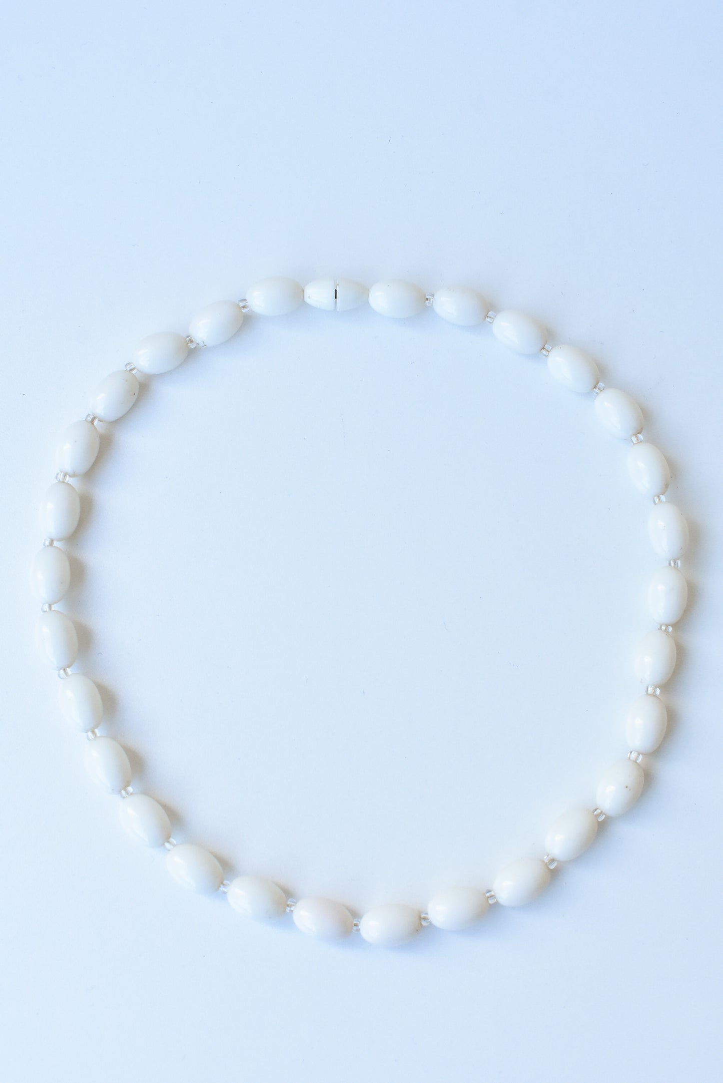 Vintage plastic ovoid beads