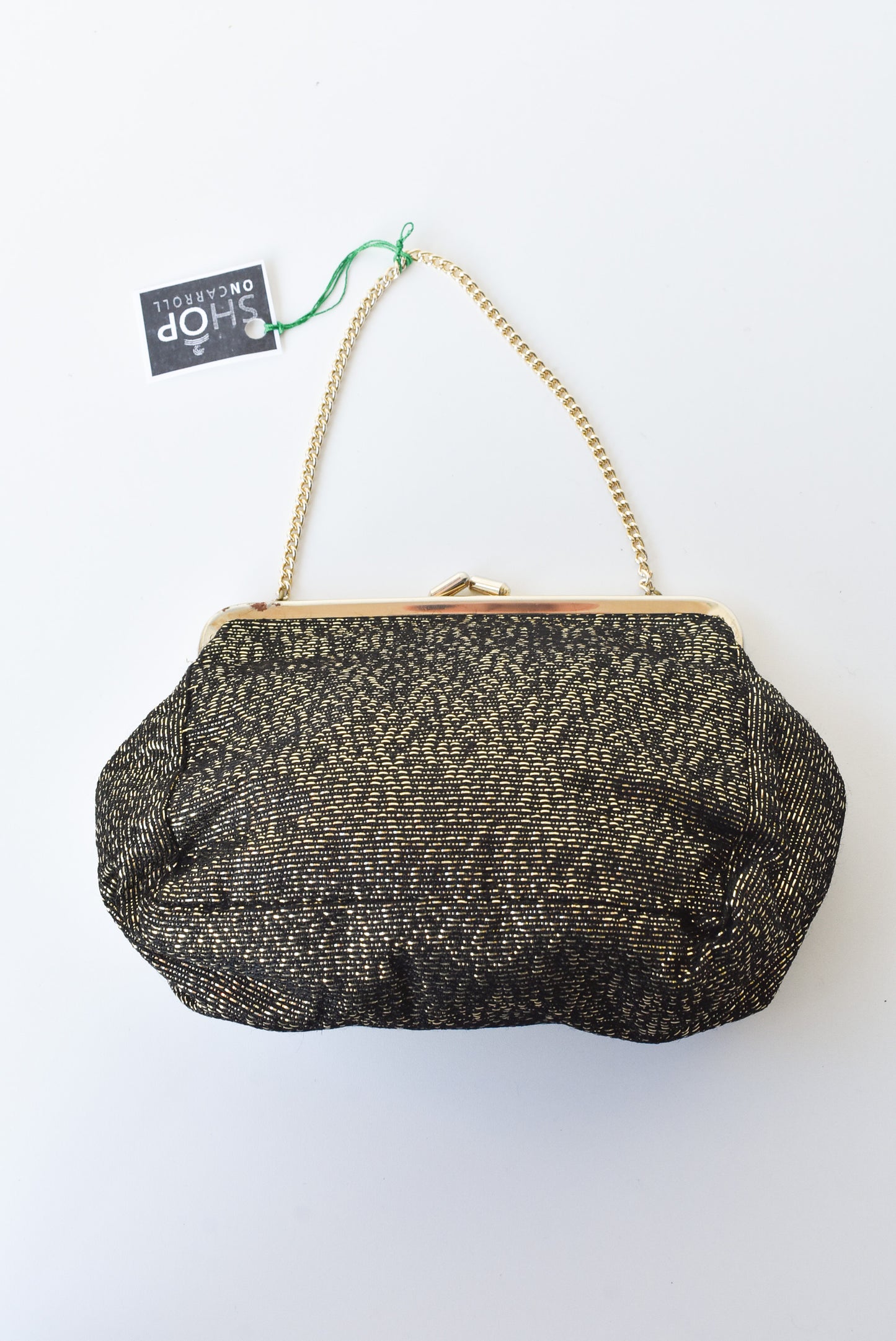 Gold Lurex evening bag