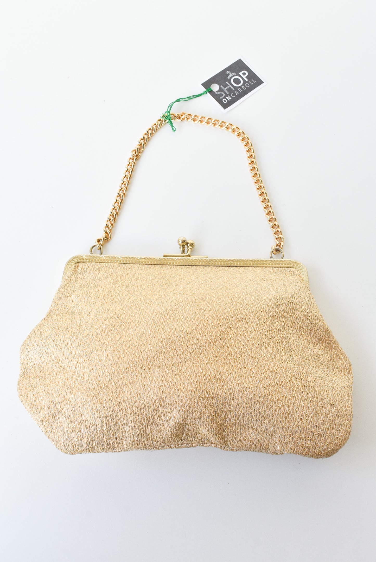 Gold Lurex evening bag