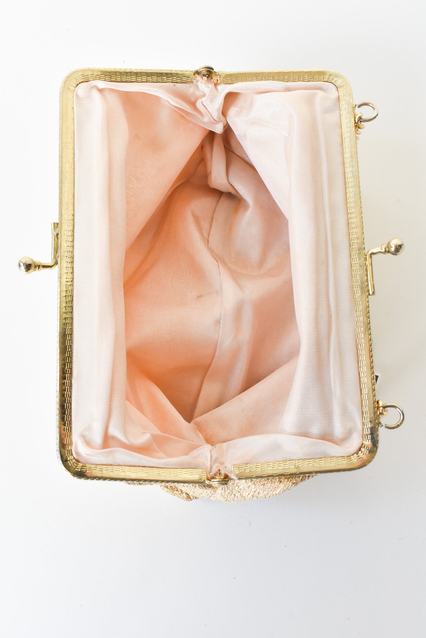 Gold Lurex evening bag