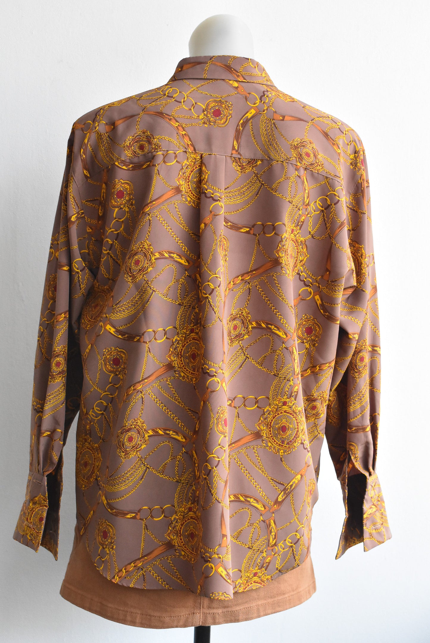 Bridle pattern retro style top, L