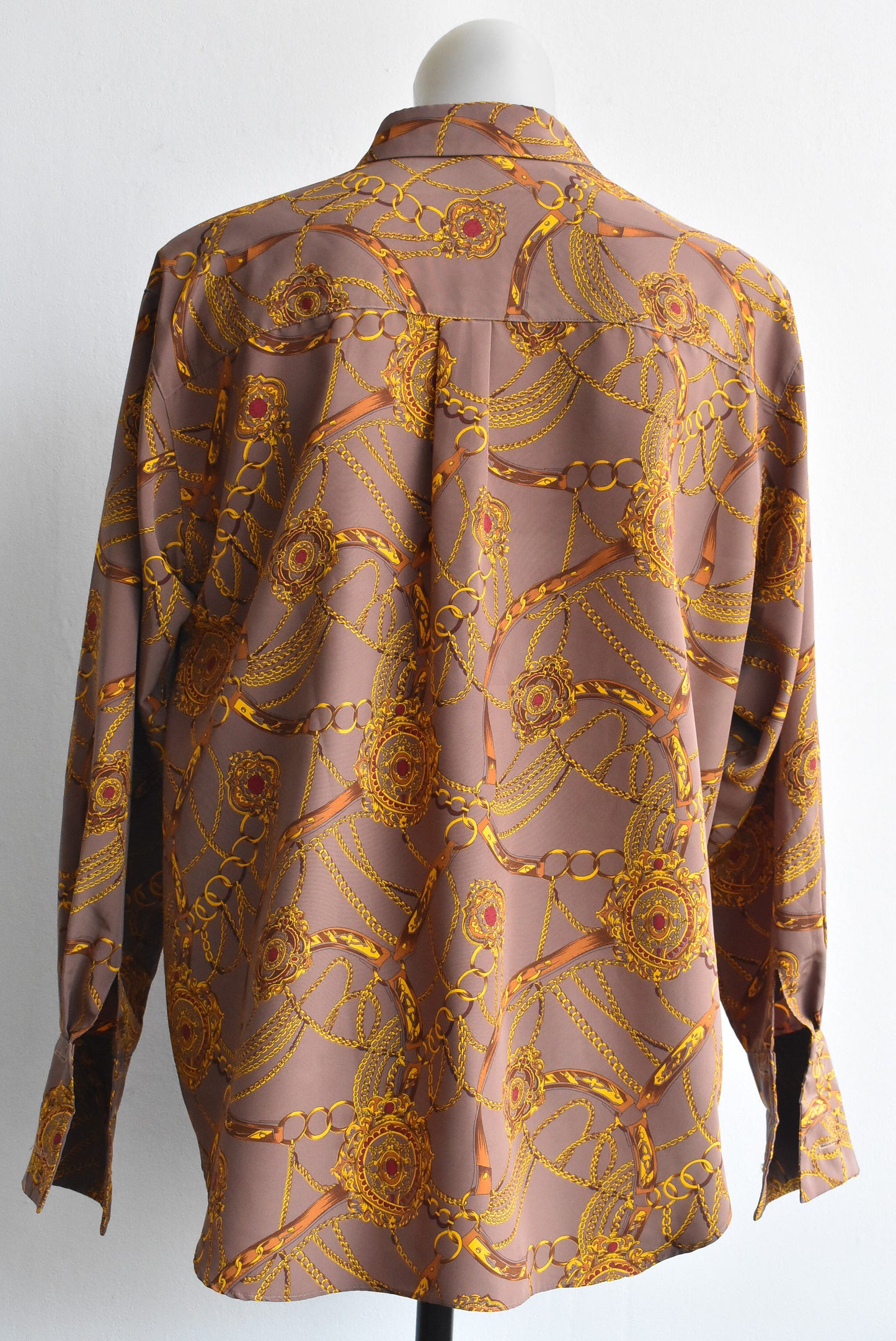 Bridle pattern retro style top, L