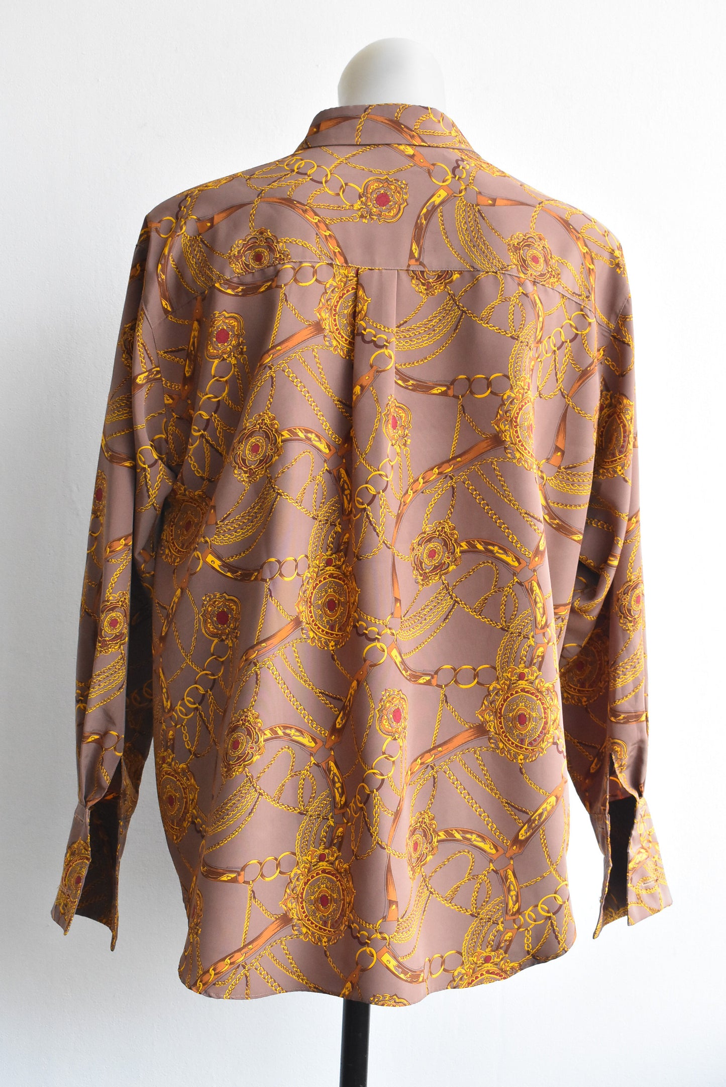 Bridle pattern retro style top, L