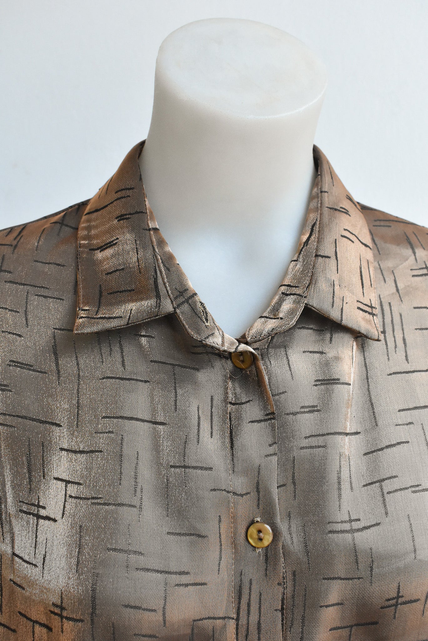 Monti sheer bronze shirt, size 12