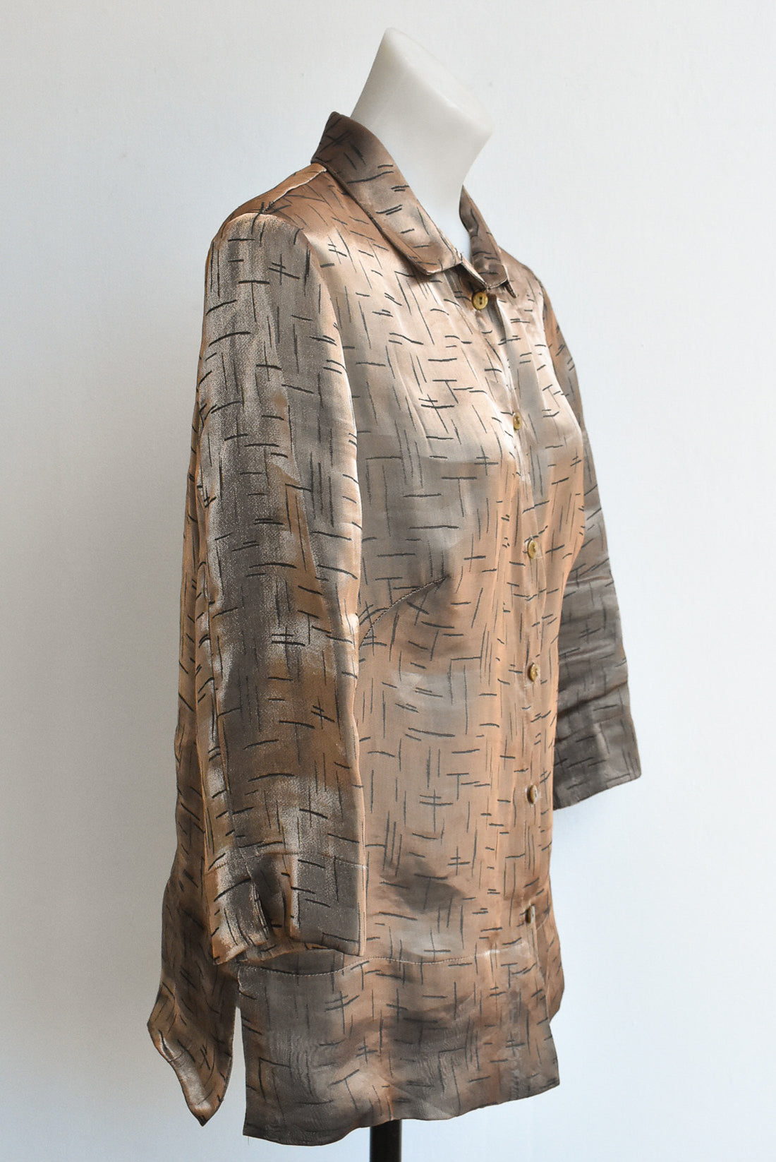 Monti sheer bronze shirt, size 12