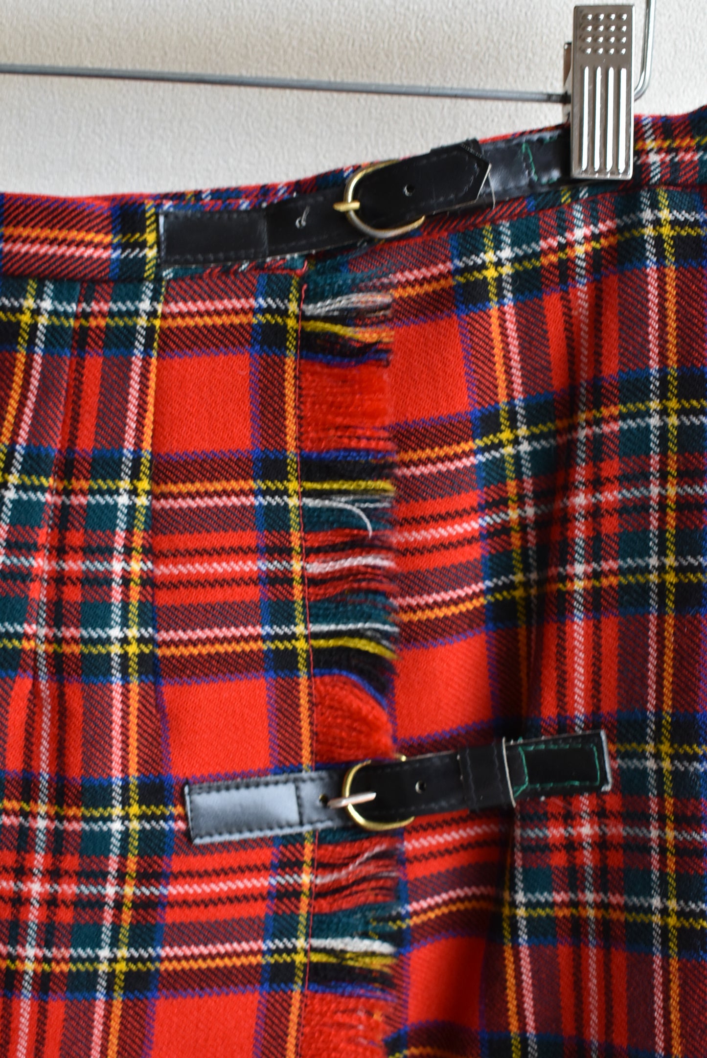 Gorray red tartan kilted skirt