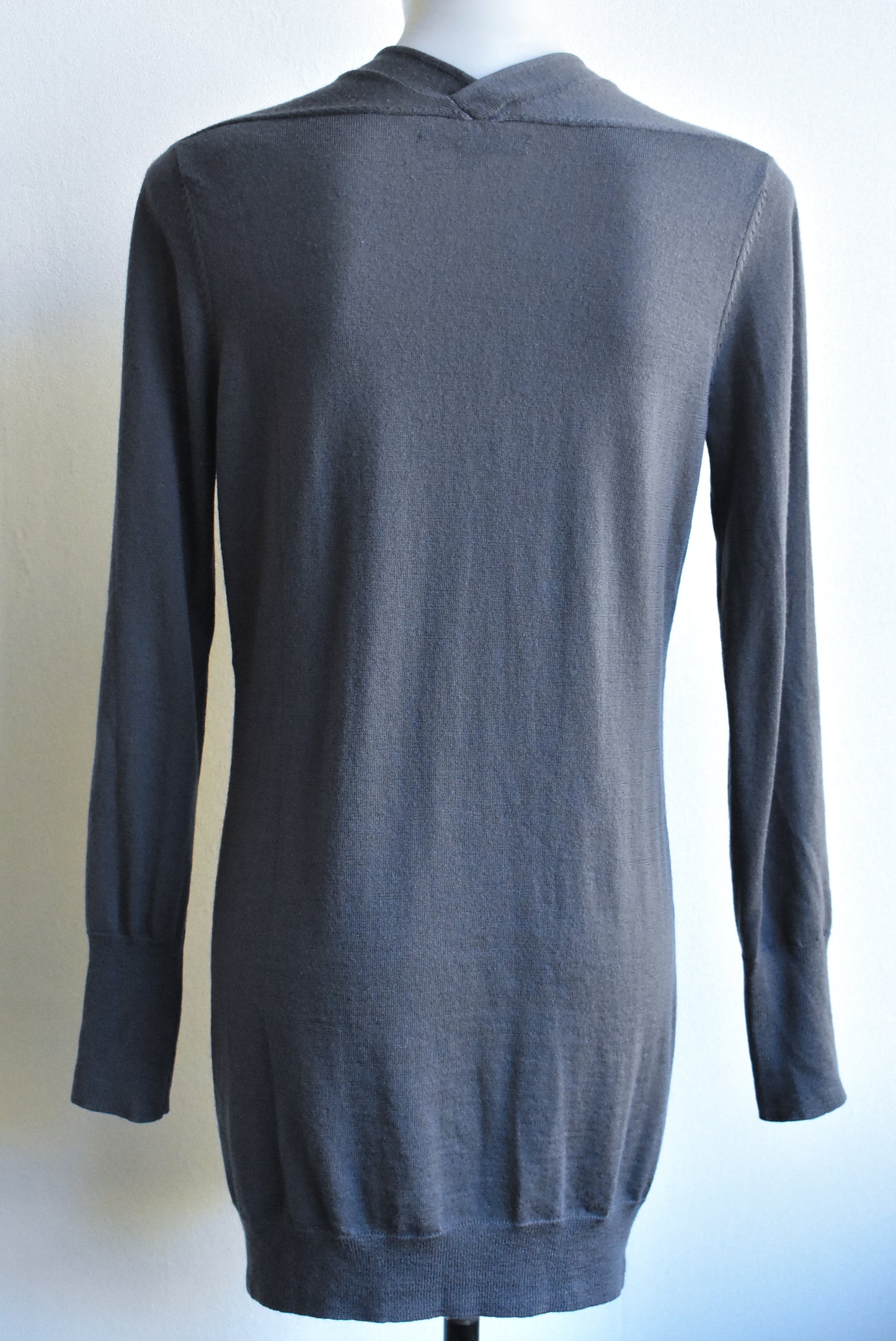 Richard Moore brown merino cardigan, size 8