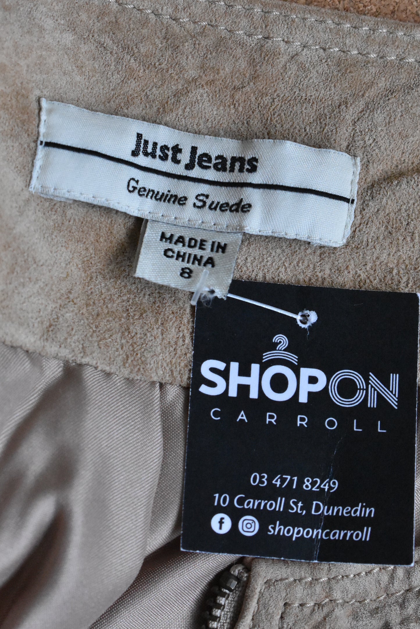 Just Jeans genuine suede jacket, size 8
