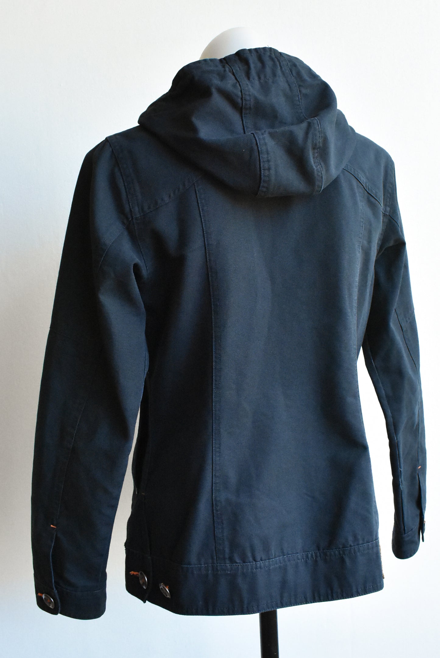 Macpac canvas jacket with hood, size 10