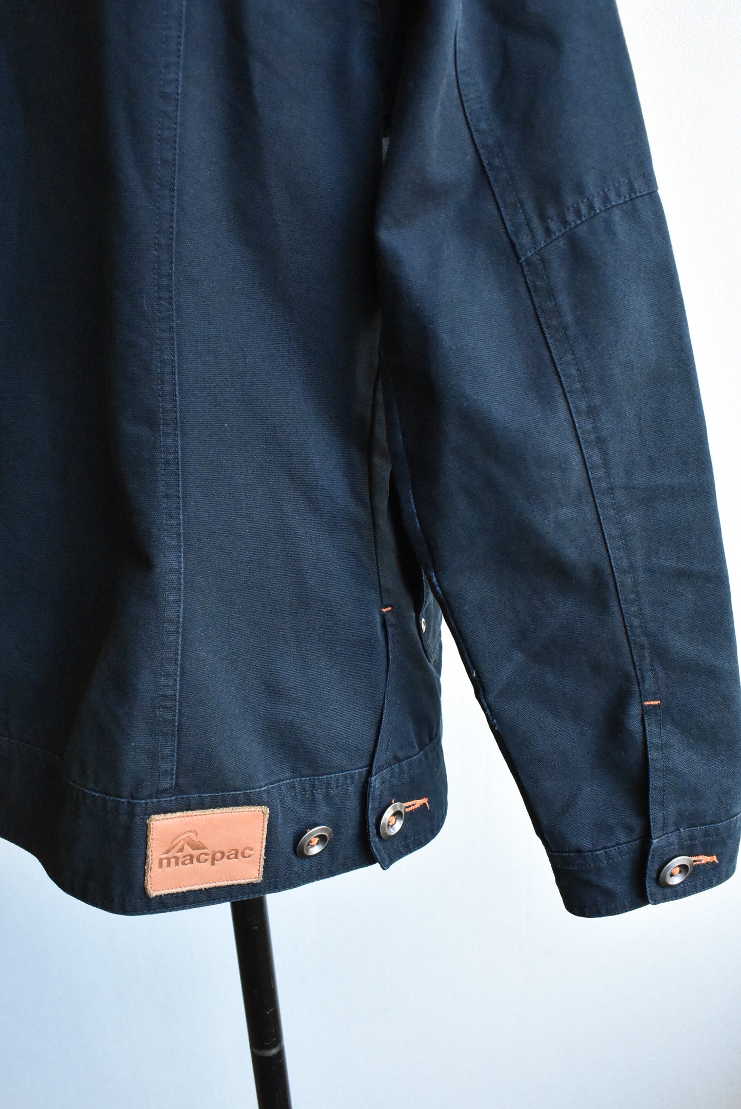 Macpac canvas jacket with hood, size 10