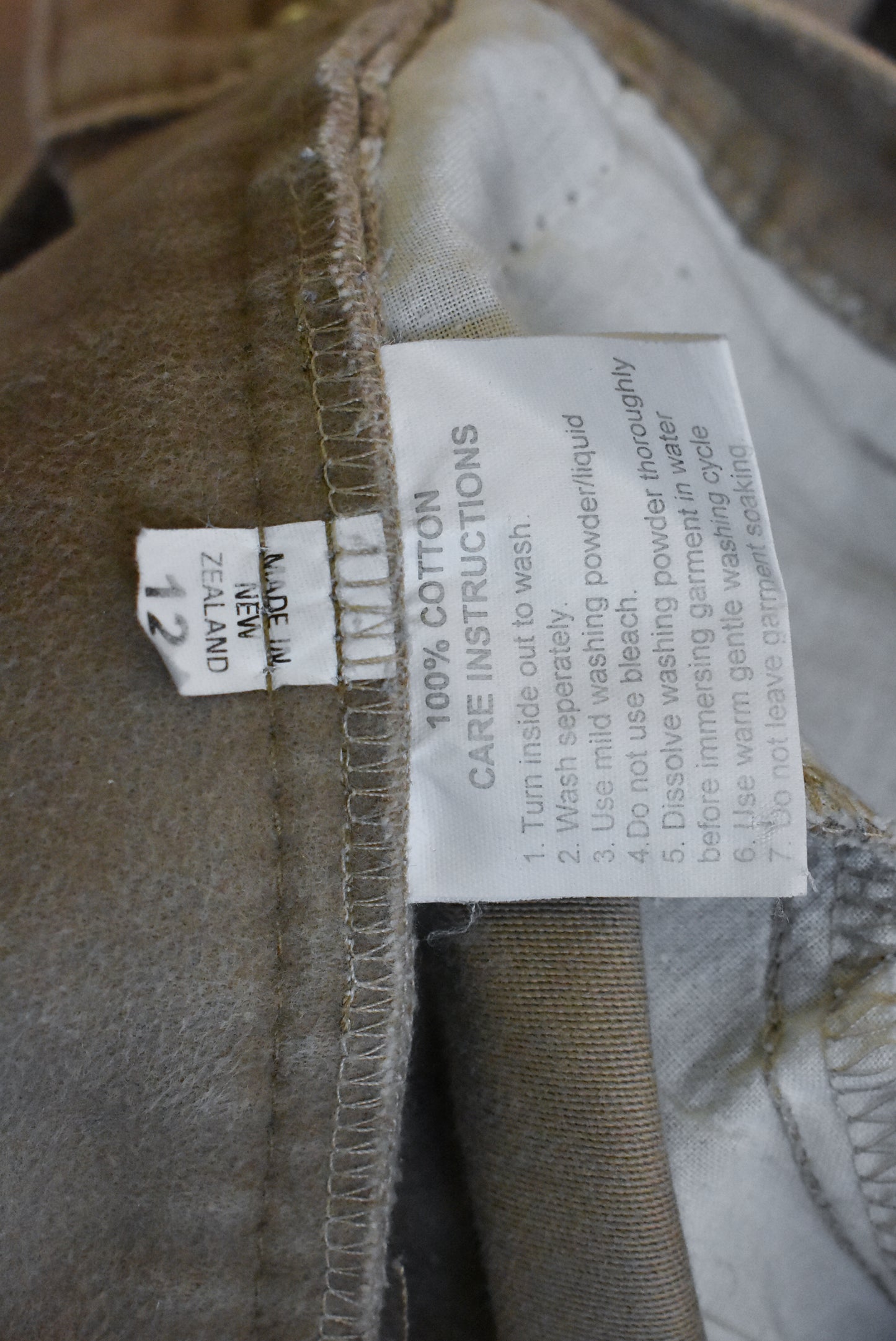 Tussock Creek Moleskins trousers, size 12