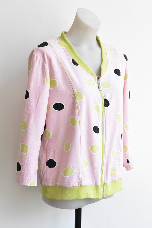 Merric pink/green circles jacket, size 8