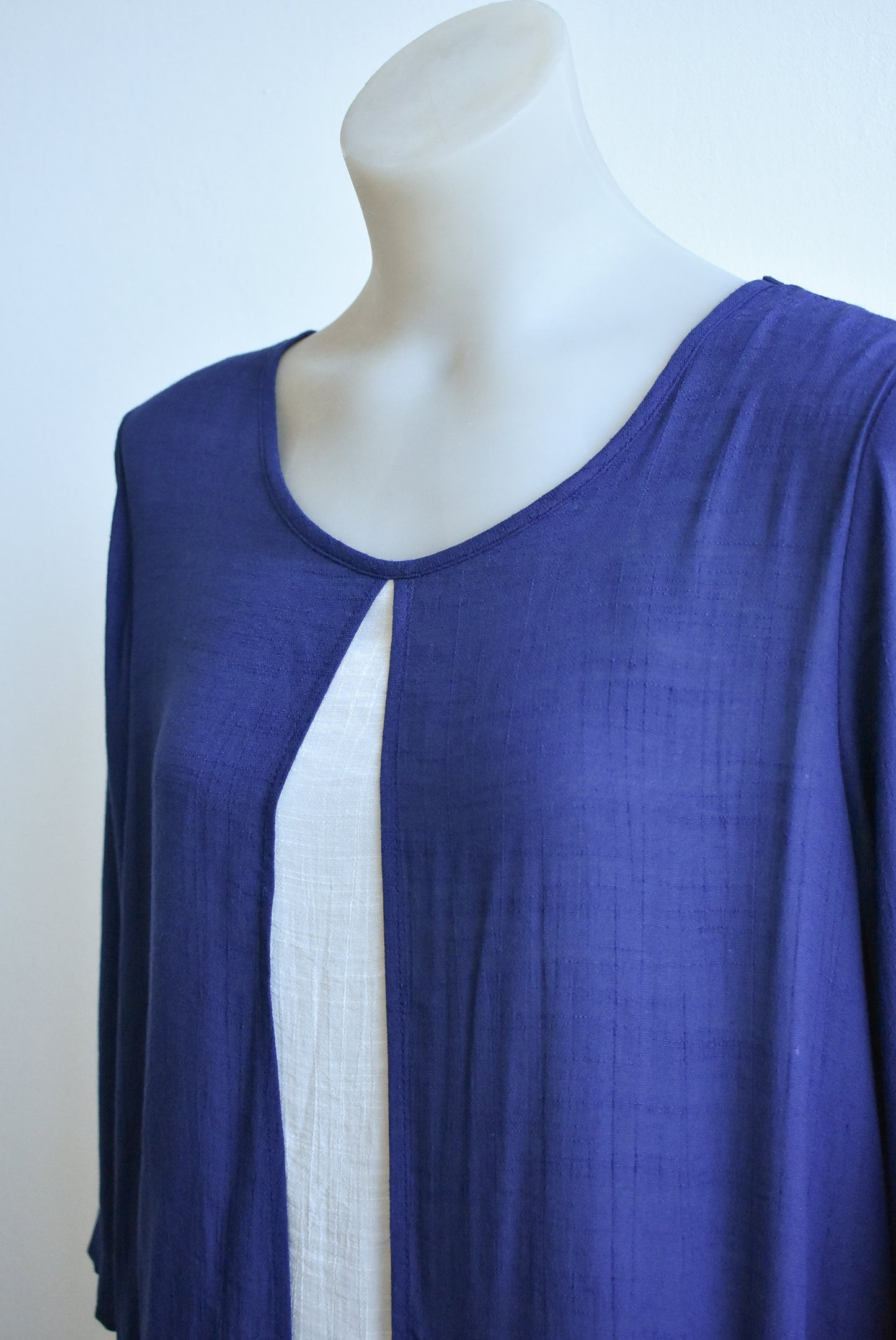 Mesmerise navy and white layered tunic, size 12