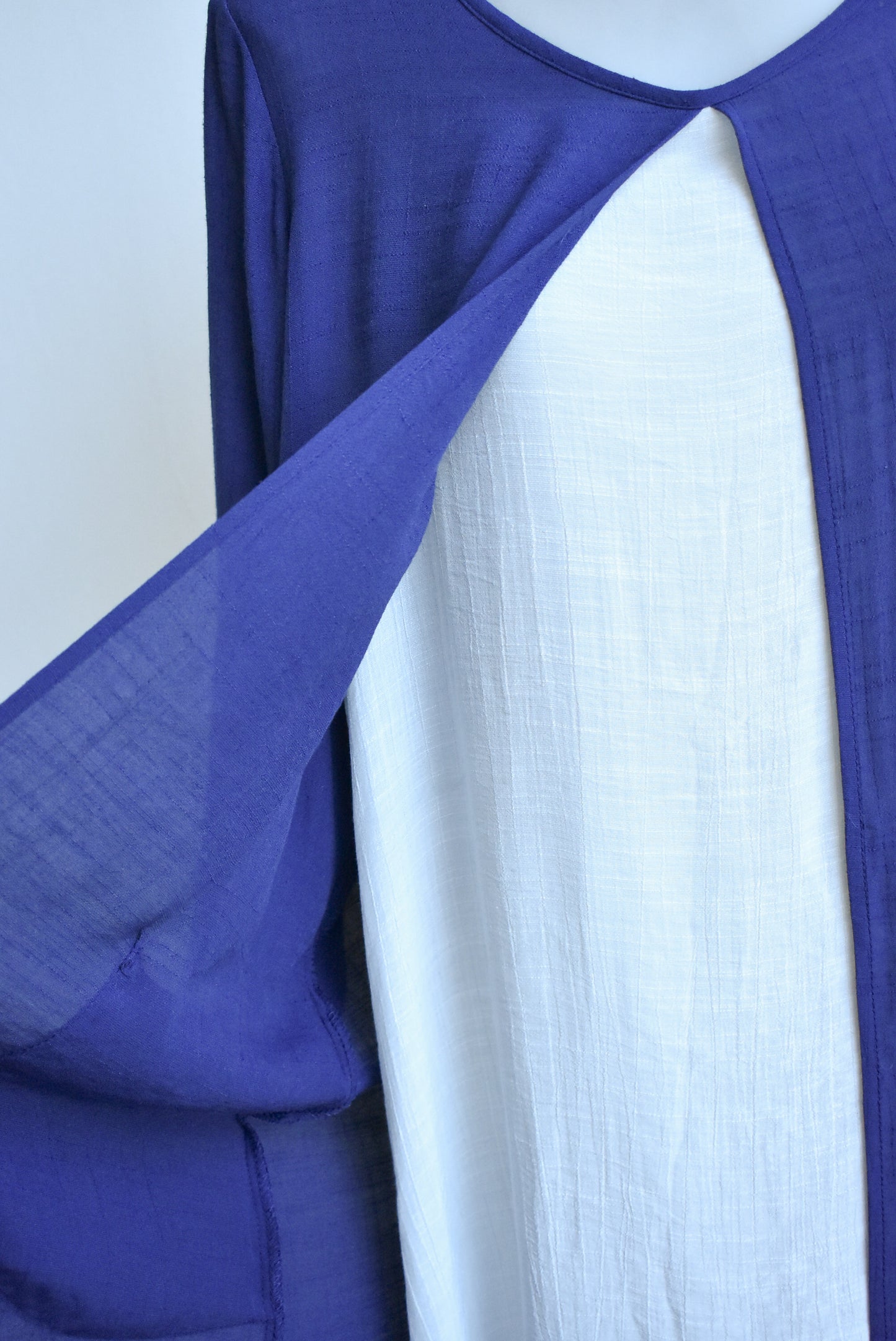Mesmerise navy and white layered tunic, size 12
