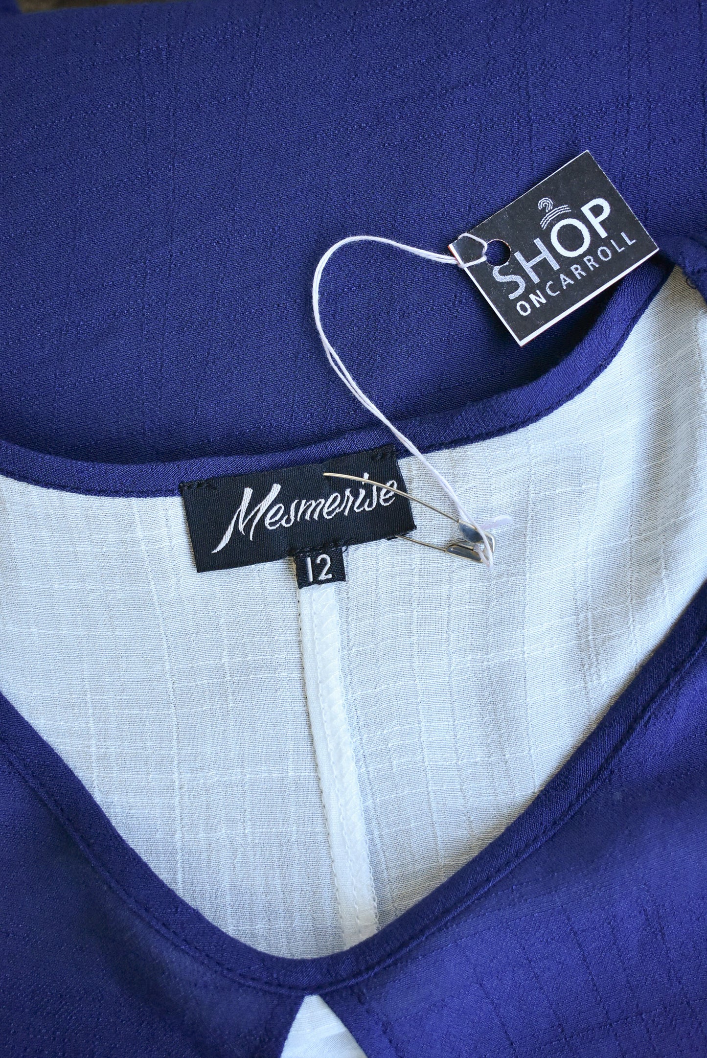 Mesmerise navy and white layered tunic, size 12