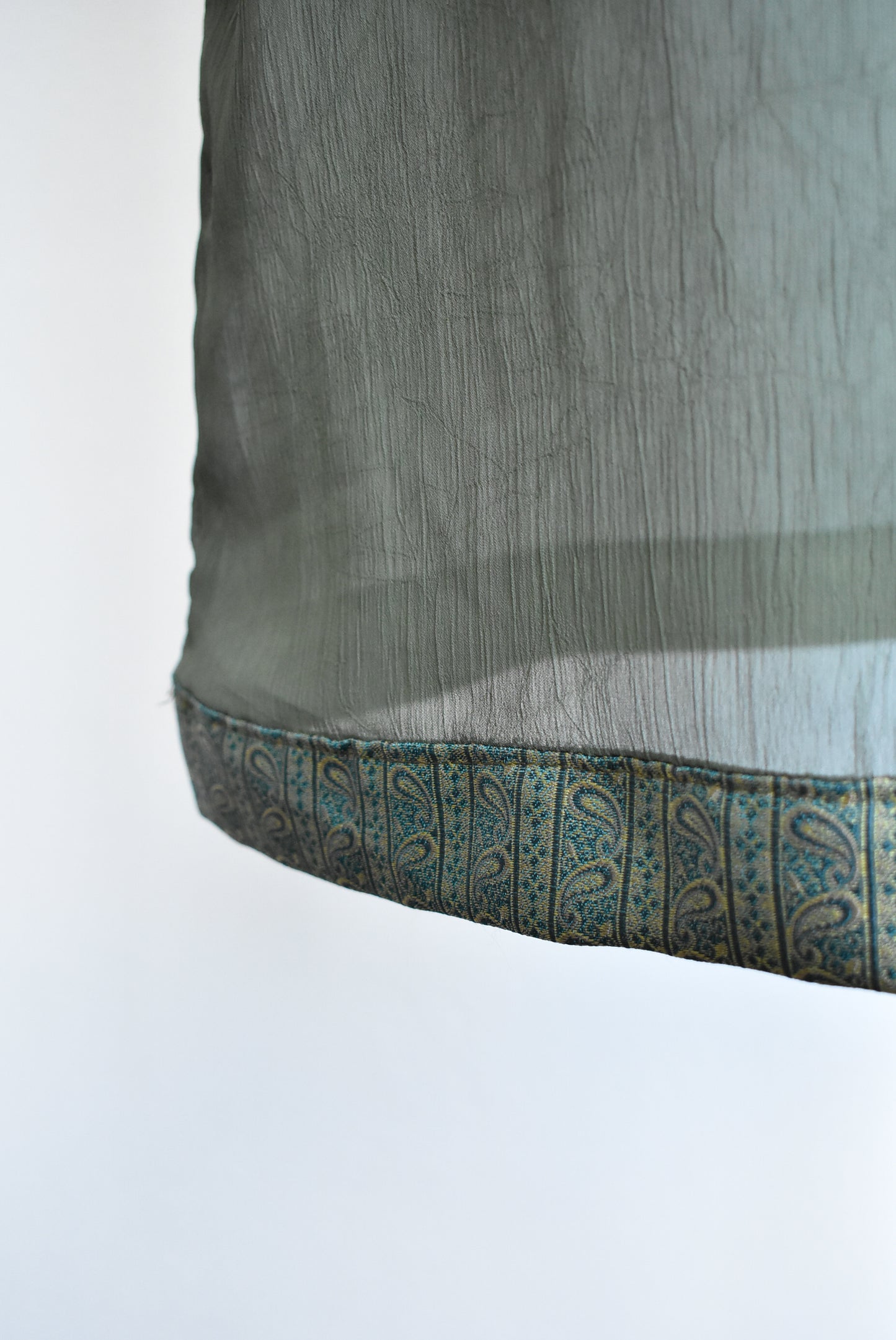 Dark green sheer tunic, M