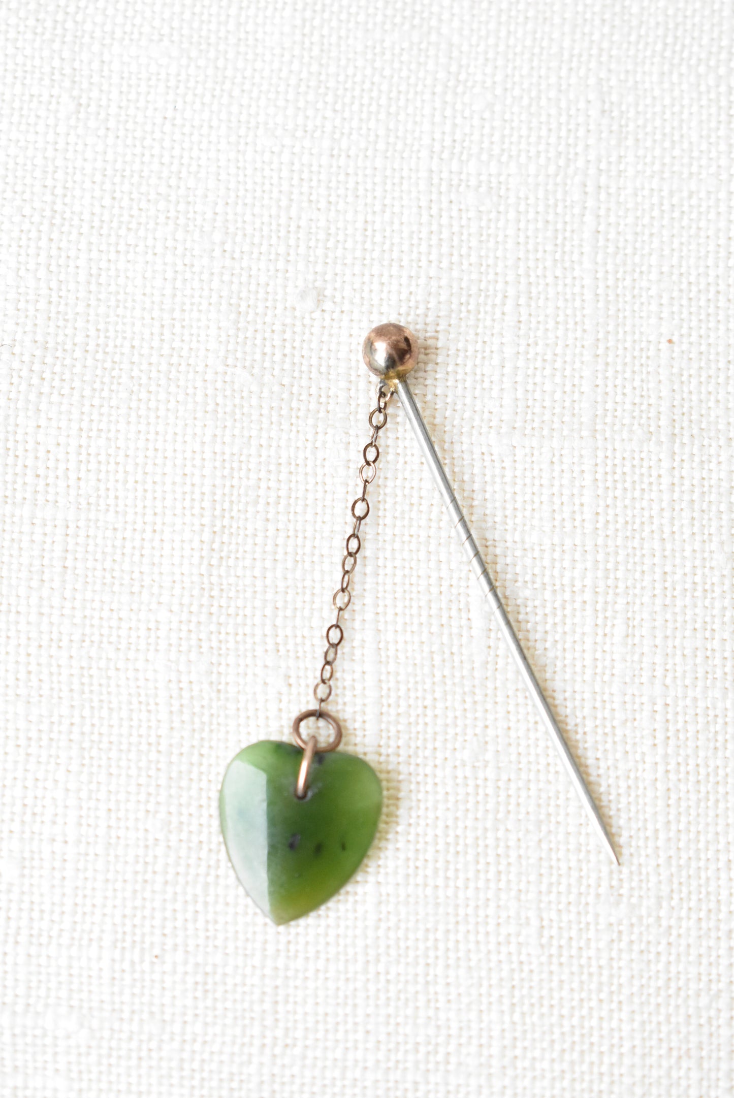 Vintage Tie pin greenstone