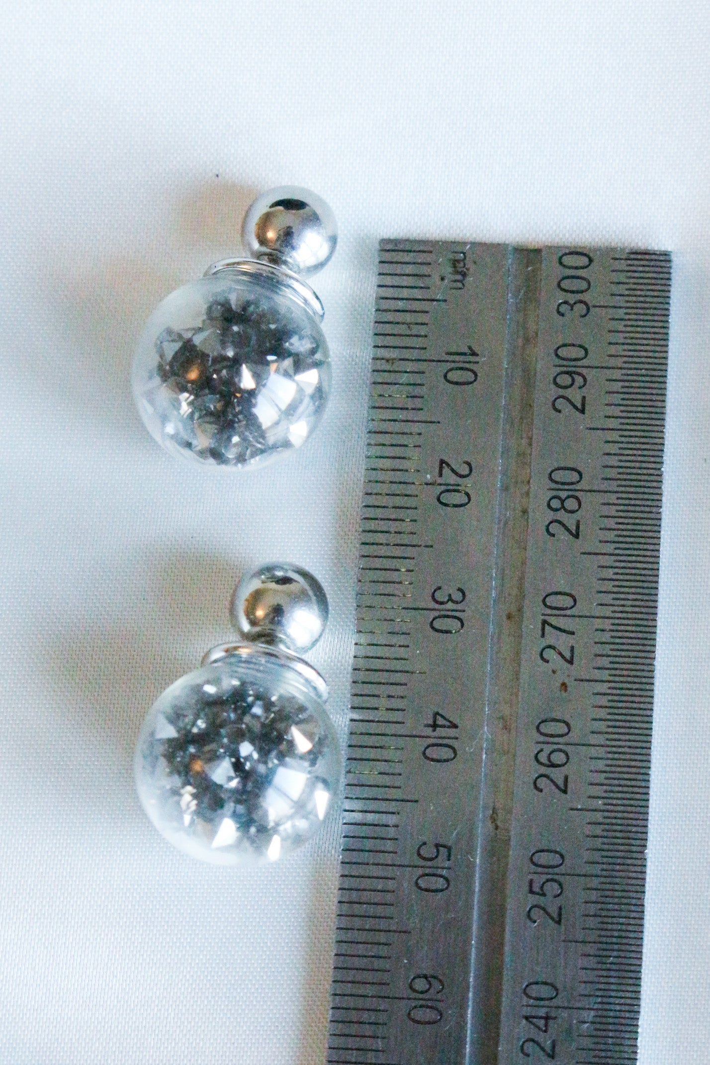 Fun 'snow globe' earrings