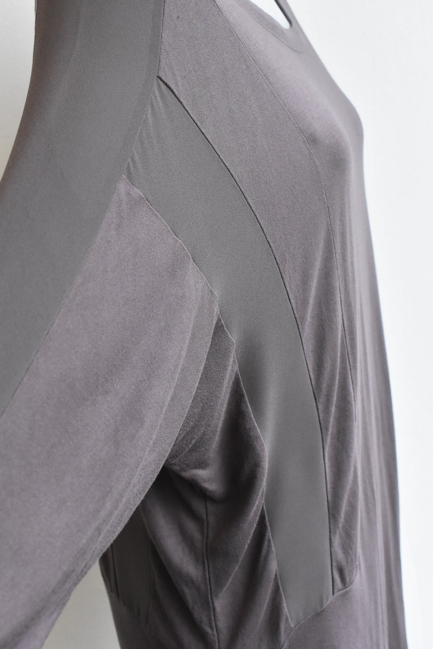 Laura Ashley sheer panel grey top, size S