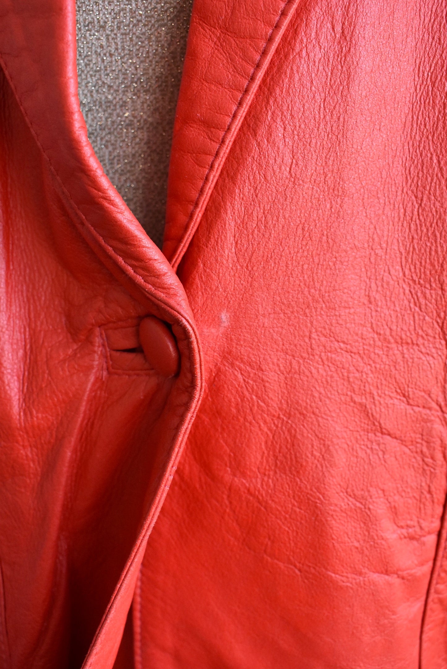 Retro Skin Deep handcrafted red leather 2 piece, NZ Made, M/L