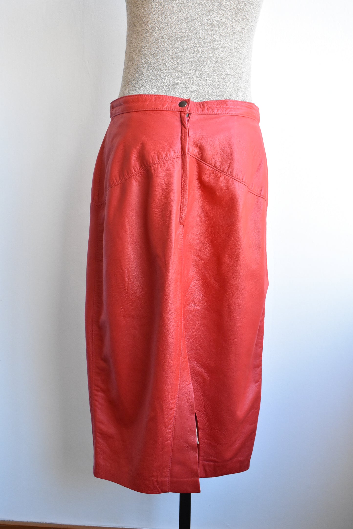 Retro Skin Deep handcrafted red leather 2 piece, NZ Made, M/L