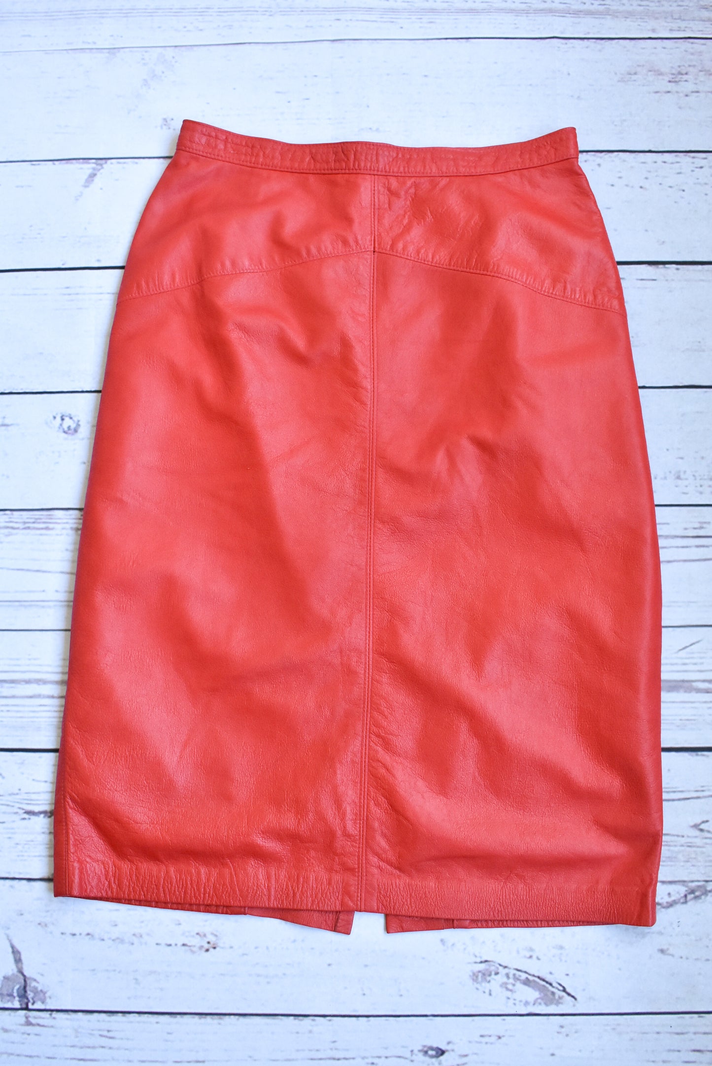 Retro Skin Deep handcrafted red leather 2 piece, NZ Made, M/L