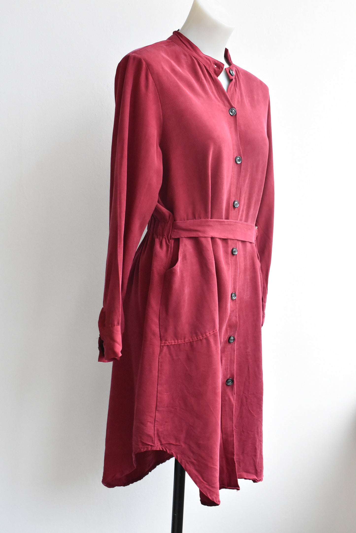 MJS red belted robe/dress, size L