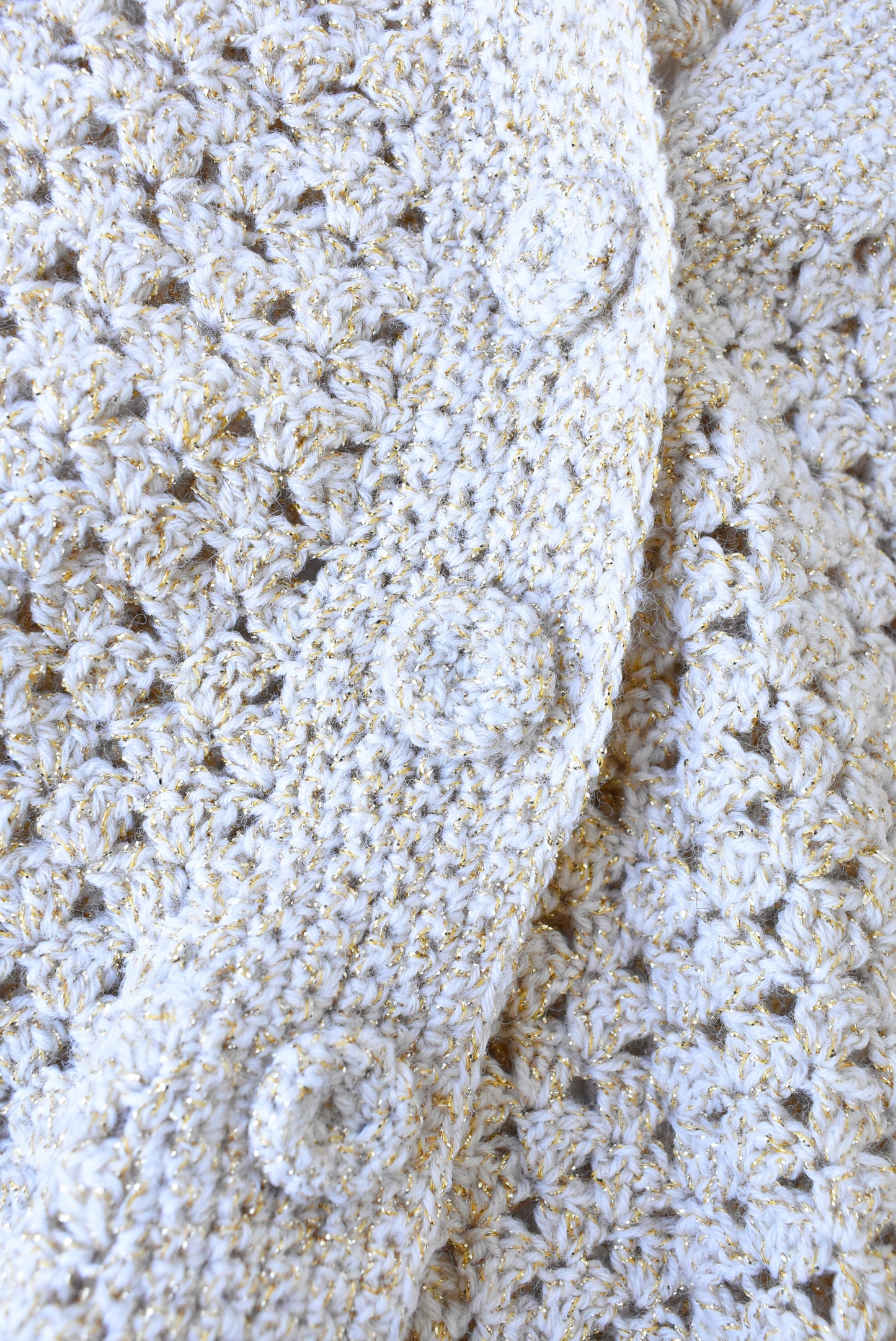 Retro crochet sparkly cardigan, M