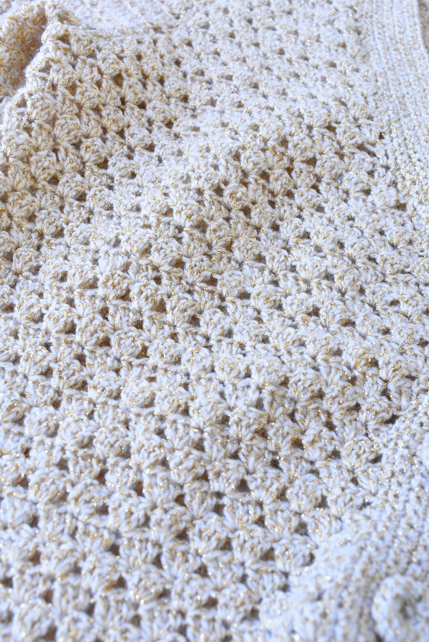 Retro crochet sparkly cardigan, M