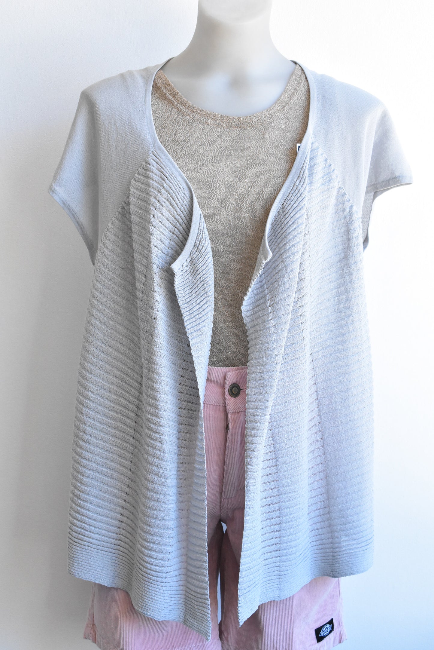 Light grey short sleeve vest