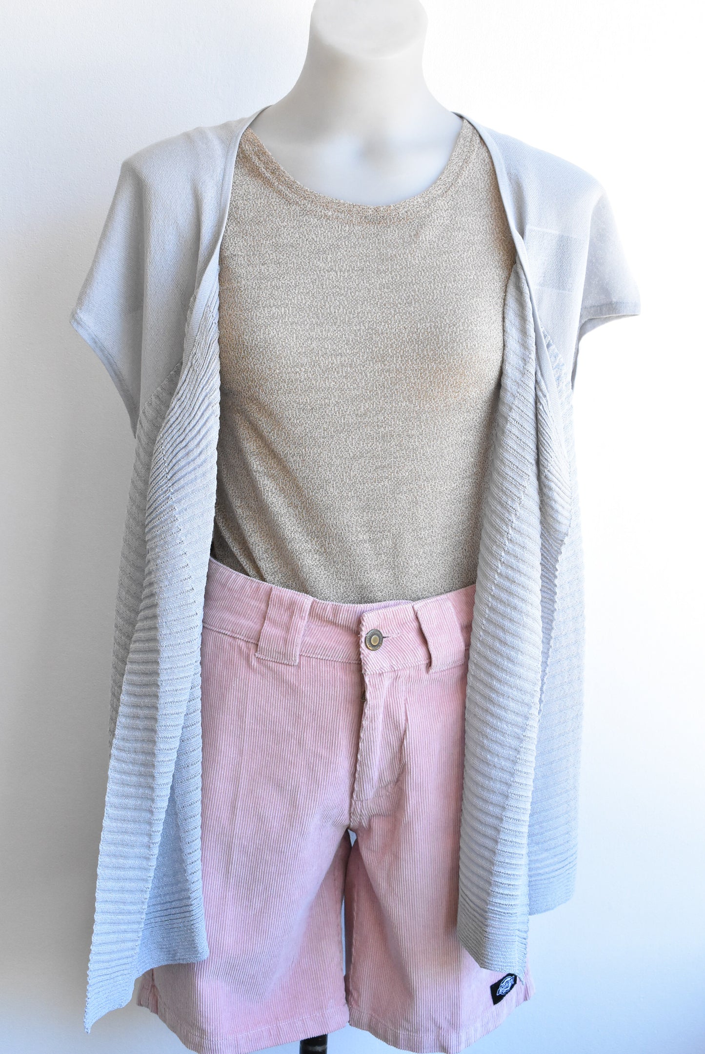 Light grey short sleeve vest